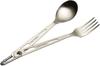 NORDISK Titanium Cutlery 16cm Outdoor Cutlery Fork and 119020 Japanese Set, Spoon, (Official Product)