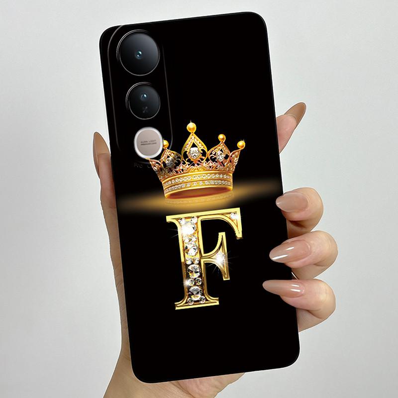 Для Vivo V50 Lite 5G Чехол Роскошные Буквы Пара Силиконовые Мягкие Чехлы Для Телефона Для Vivo V50 V50Lite 5G Защита Камеры Задняя Крышка
