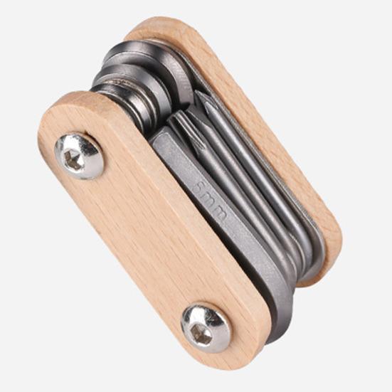 Bicycle Repair Tool Portable Folding 8-in-1 Bike Multitool Heavy Duty Metal Road