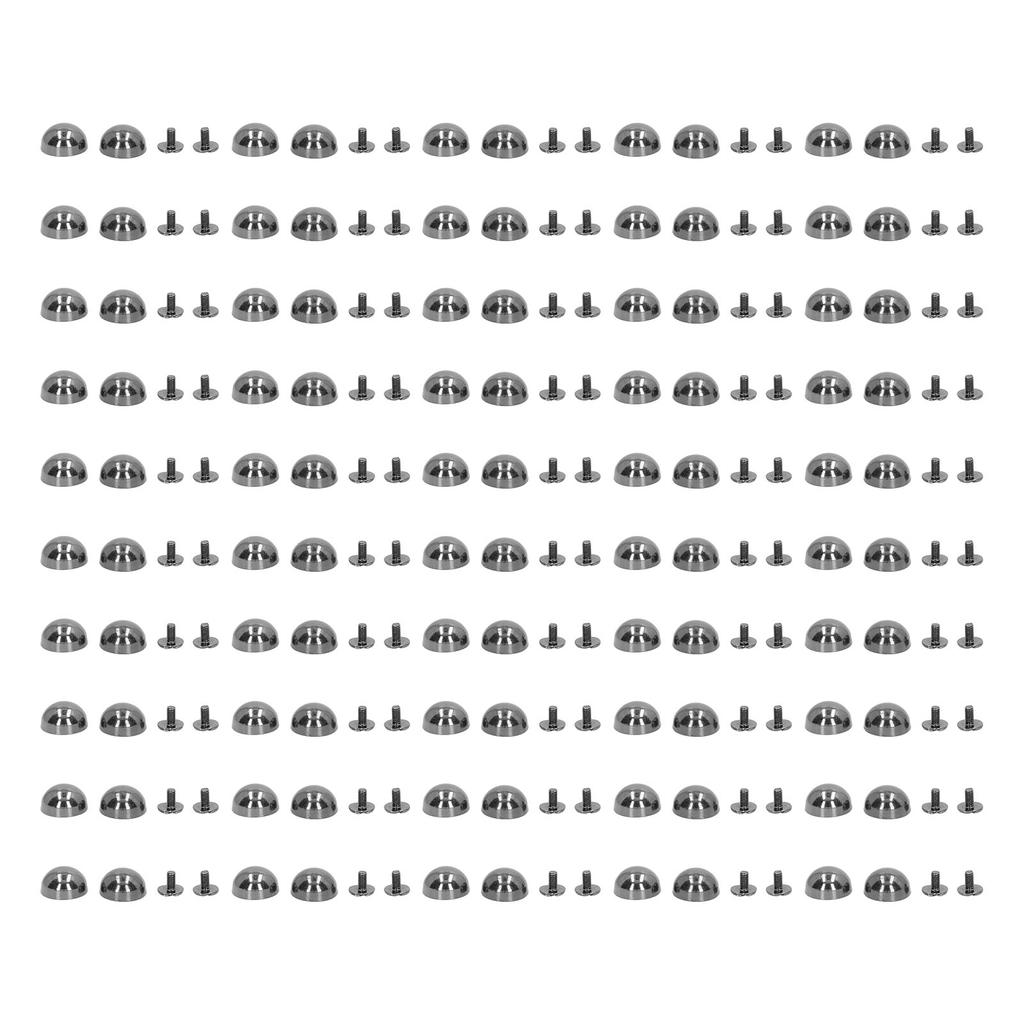 100 шт. набор 15 мм гальванизированные серебряные черные заклепки грибовидного типа для кожи