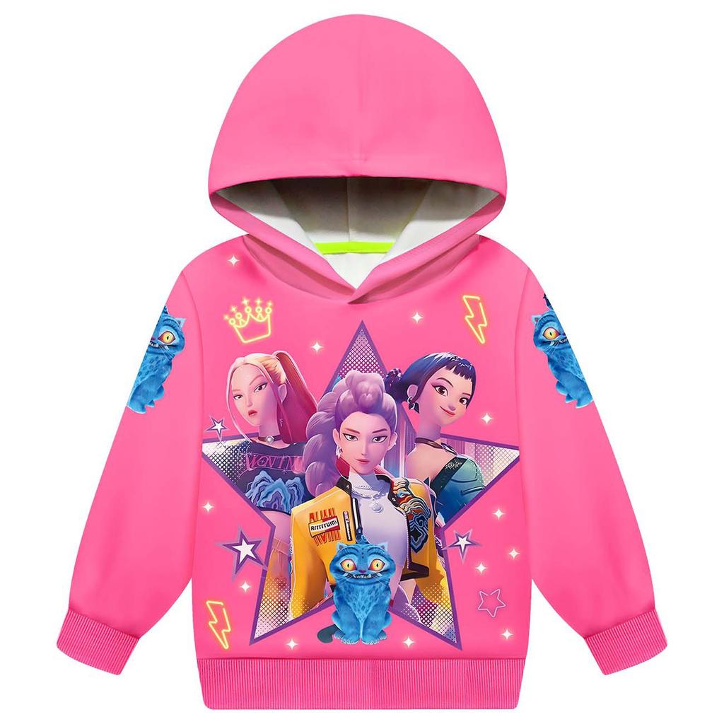 Girls Boys Hoodie Casual School Outdoor Sweatshirts For 2-12 Years Kids