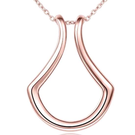 Цепочка на ключицу U-образная гладкая поверхность, гальваническое ожерелье с подвеской для повседневной носки, свадебной вечеринки, банкета