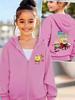 Krusty Krab SpongeBob Zip Hoodie Kids Summer Cute Cartoon Crewneck Boys Girls Age 3-14