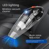Ручной автомобильный пылесос со светодиодной подсветкой, двойное применение для влажной и сухой уборки, мощный, беспроводной, зарядка литиевого аккумулятора