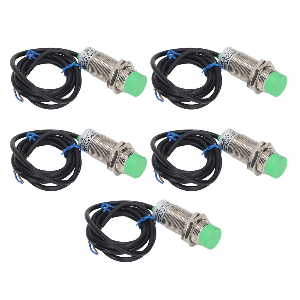 5PCS Inductive Proximity Switch NPN ABS Aluminum Alloy IP65 Waterproof Non Embedded Approach Sensor 6‑36VDC