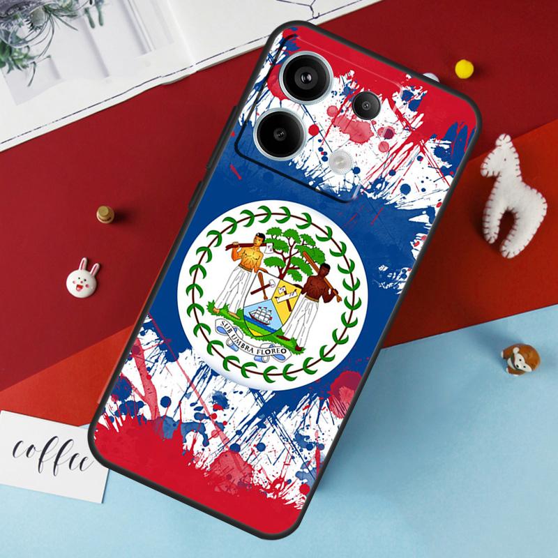 Чехол с флагом Белиза для Xiaomi Redmi Note 13 12 10 8 9 11 Pro 12S 10S 11S Redmi 13C 10A 10C 9C 12C Cover
