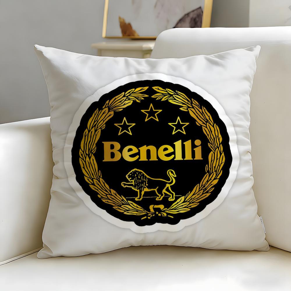Классический мотоциклетный бренд Benelli Наволочка Мягкая Легко стираемая Подушка Универсальная для Дивана Кровати Путешествий и Офиса