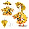 Porch Goose Decoration Clothes Set Waterproof Raincoat Bikini Ghost Outfit for 23 Inch Lawn Garden Statue Costume
