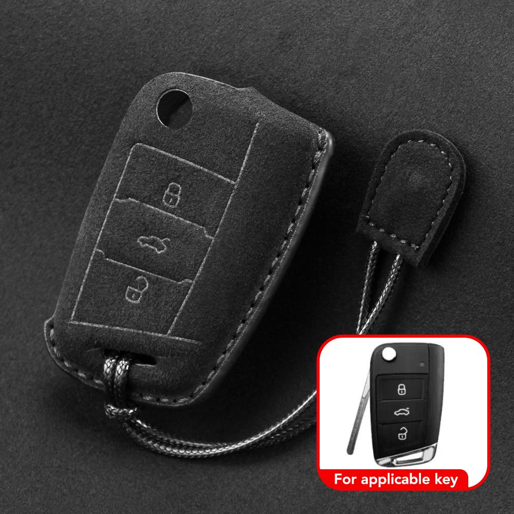 Чехол для автомобильного ключа, сумка для Skoda Octavia Kodiaq Karoq, Seat Ateca Leon, Volkswagen VW Polo Golf Tiguan passat
