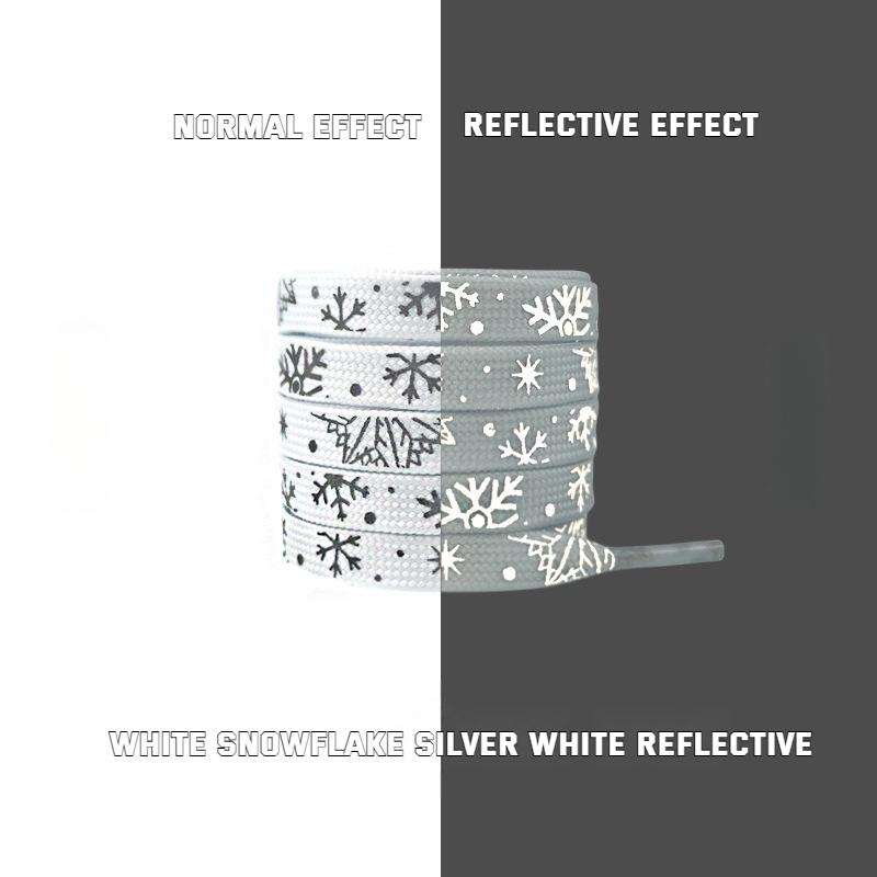 Colorful Reflective Gilding ShoeLaces Cashew Flower Shoelaces for Sneakers Hand-painted Sports Casual Basketball Tennis Shoelace