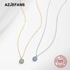 925 Sterling Silver Angel Eyes Pendant Necklace Fine Jewelry
