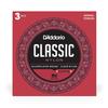 D'Addario Classical Guitar Strings, Sliverplated Wound Clear Nylon, Normal Tension, EJ27N-3D, 3-Pack