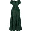 Dress For Women Stage Costume Halloween COS  Retro Solid Color Waistband Dress Party Evening Night Long Dress