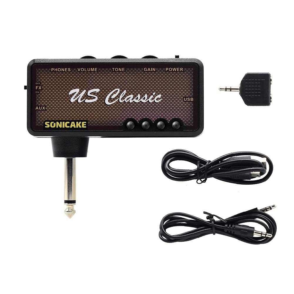 SONICAKE US Classic (Pocket-Sized Ampeg Effects with Headphone Guitar Amplifier and USB Charging)