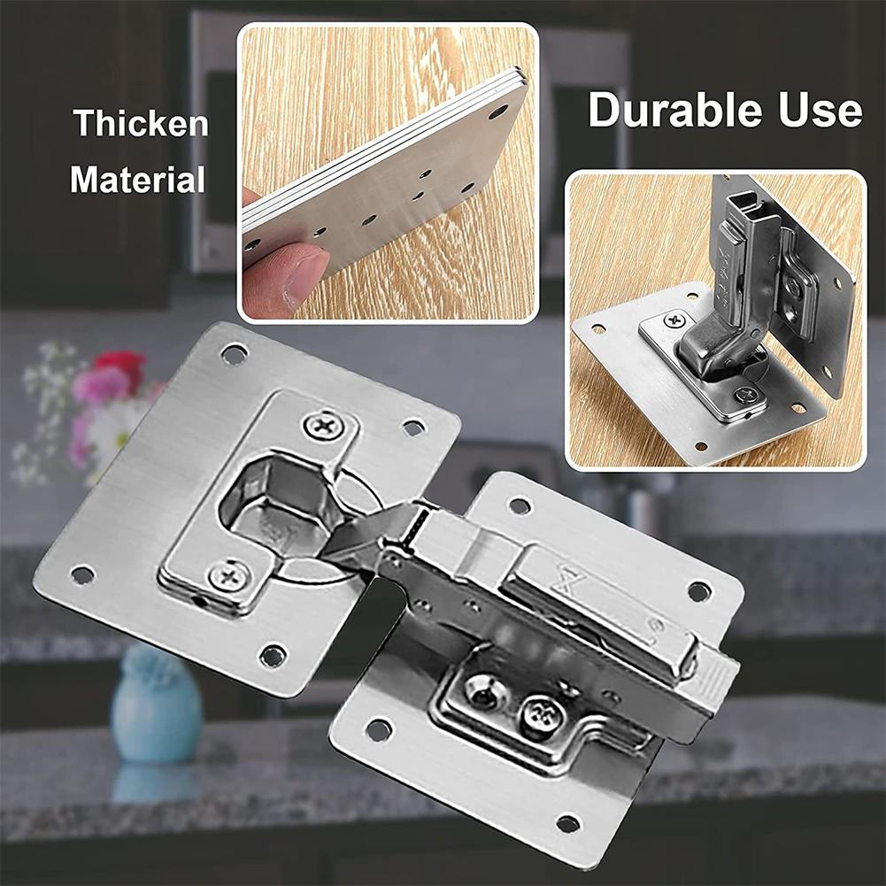 Hinge Repair Plate Stainless Steel Furniture Cupboard Mount Tool For Cabinet Lat