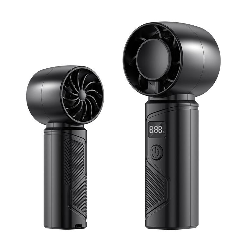 High-Speed 3-Speed USB Handheld Fan: Portable Digital Display Cooling for Office & Students
