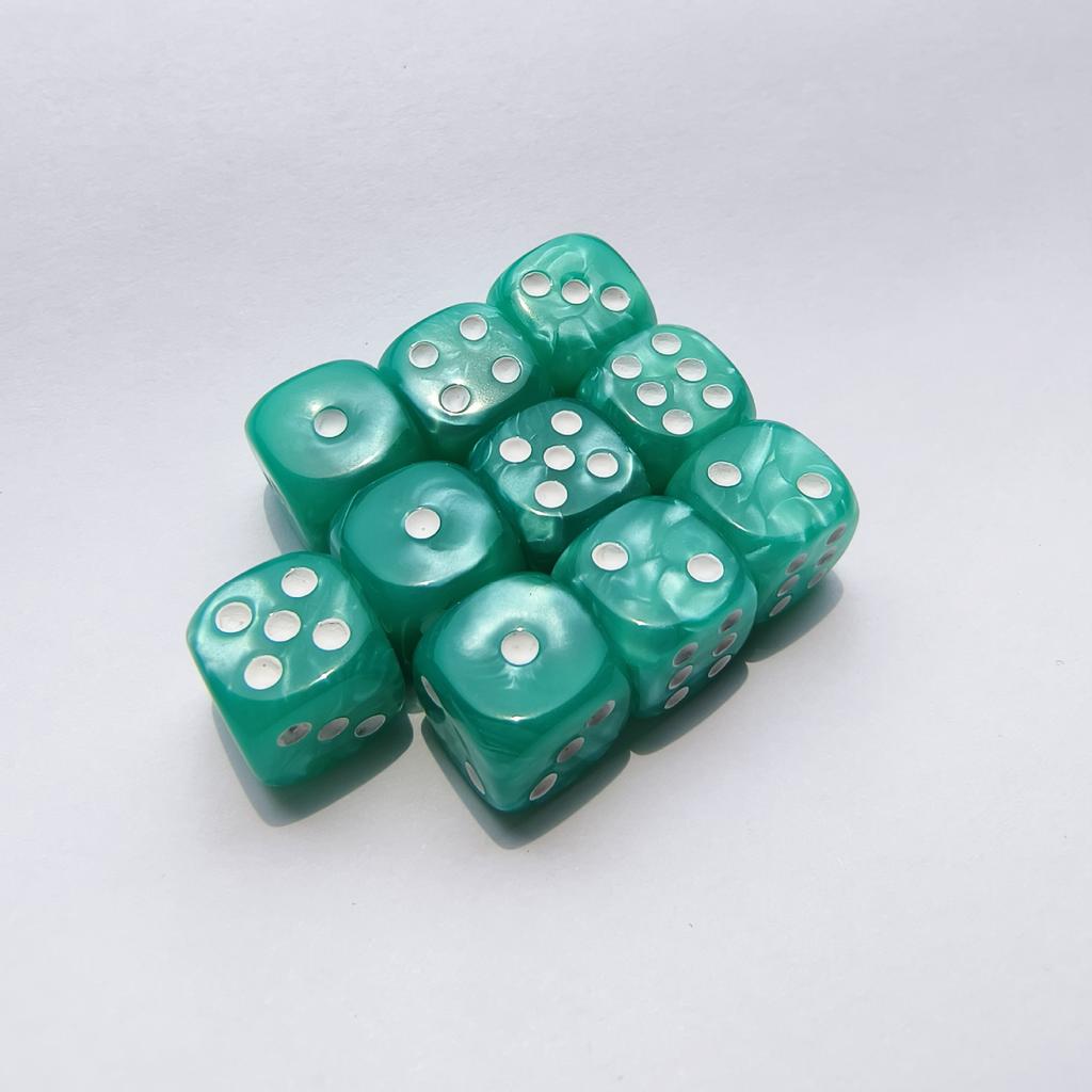 Набор из 10 штук 12-миллиметровых круглых кубиков с жемчужным узором и точками, цифровой набор кубиков, ролевая игра, COC, Dnd, настольная игра, кубики для развлечений для беговой группы, Dnd