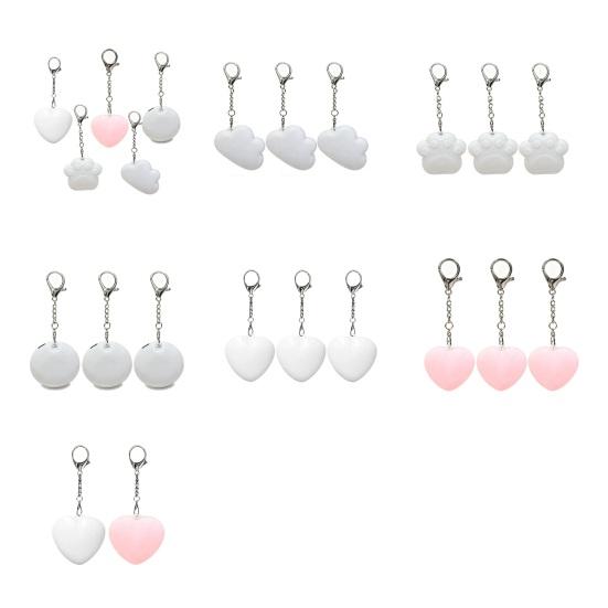 2/3/5 шт. Сенсорный светильник, светодиодный светильник с сенсорным управлением, перезаряжаемый мини-фонарик, форма сердца, сумки, кошельки, брелок