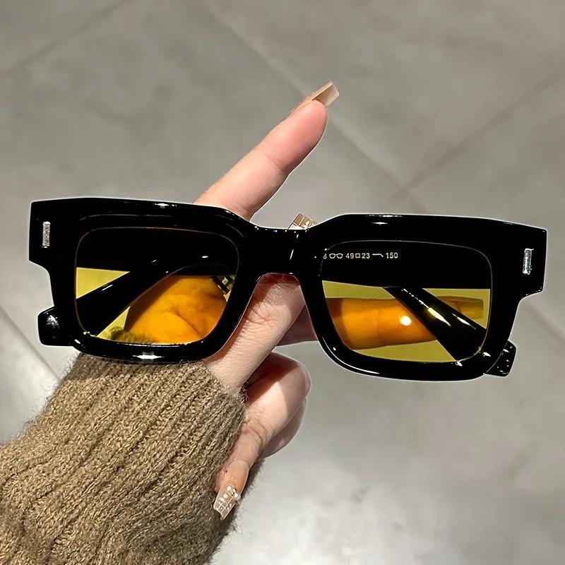 Luxurious Rectangle Sunglasses Women Men Fashion Brand Designer Eyeglasses Casual Sun Glasses Female Male Outdoor Eyewear