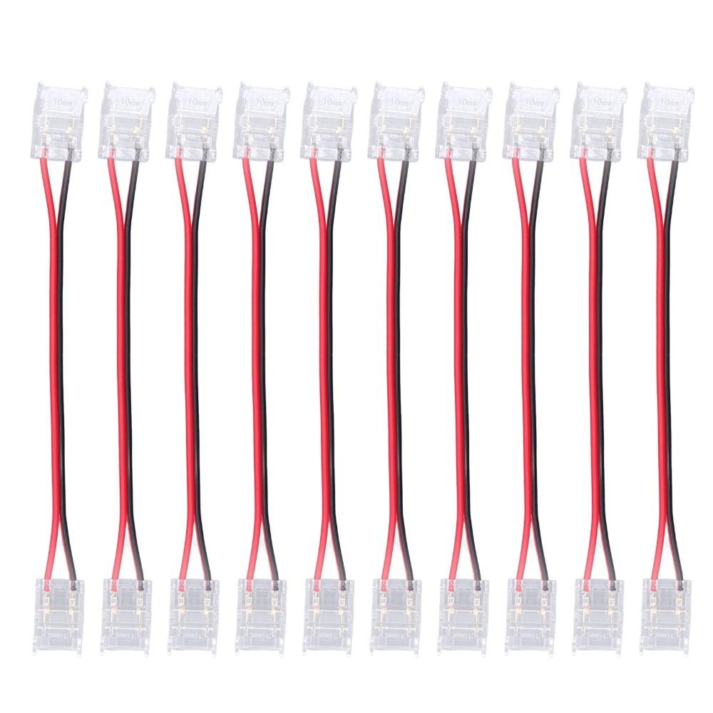 10pcs Double Headed Strip Light Connector 8mm/10mm Jumper Connector LED Strip Connector For Party