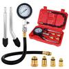 Cylinder Compression Tester 0-300 PSI Kit for Car Motorcycle Engine with M10 M12 Adapters Petrol Pressure Gauge Tool