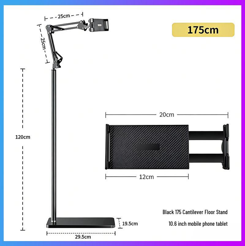 Adjustable Cantilever Mobile Holder: Portable Bedside & Floor Stand for Phones & Tablets
