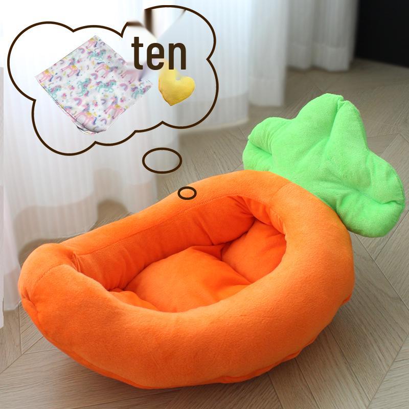 Cartoon Banana Pet Bed for Cats and Small Dogs - Teddy, Bichon, Pomeranian - Four Seasons Mat
