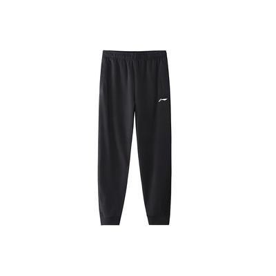 Штаны мужские спортивные с завязками Li Ning Lifestyle Series, однотонные, повседневные, черные AKLSE41-1