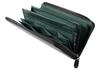 Neu Interesse Chatten Honey Cell Long Wallet Carbon Leather Round Zipper Large Capacity Holds Lots of Cards Day Gift Black X Green 0700 [Neu
