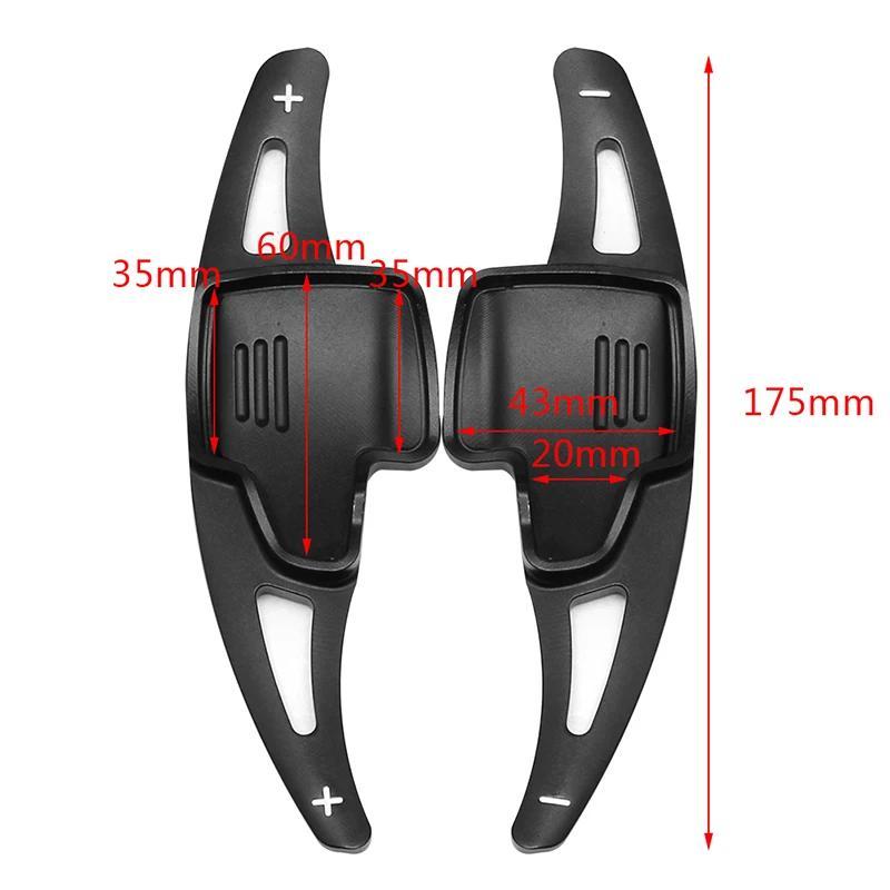 Pair Car Auto Steering Wheel Shift Paddle Extender Stickers Aluminum for 2015-up Ford Focus Kuga, +Ecosport, + Escape