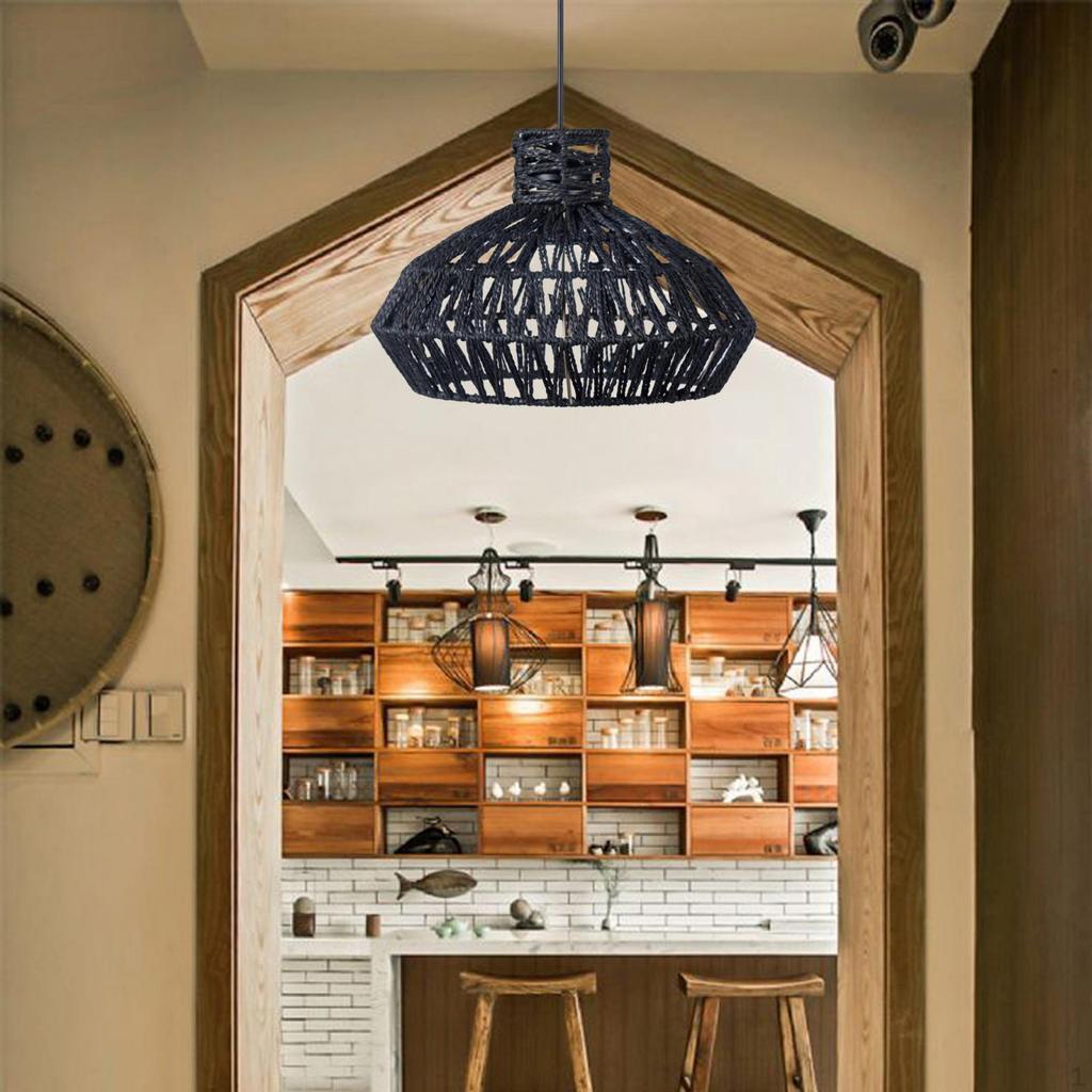 Плафон для потолочного фонаря, абажур, аксессуары, элегантный плетеный абажур из веревки ручной работы для