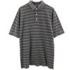 Border Pattern Golf Short Sleeve Polo Shirt M Gray Men's Used