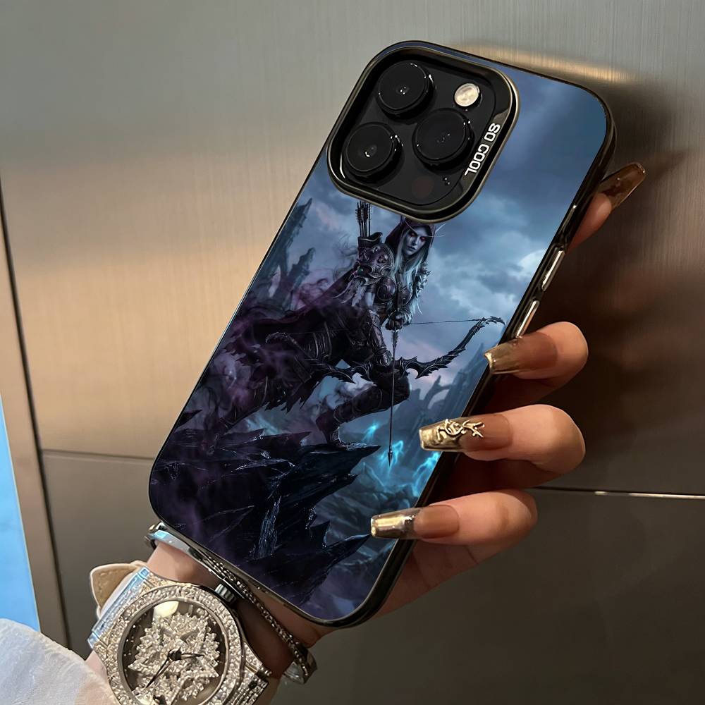W-O-W-World- of -Warcraft Phone Case For IPhone17  16 11 12 13 14 15 16 Pro Max Plus Cover Colored Silver Funda Bumber