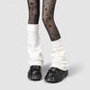 Solid Color Women's Knit Flared Leg Warmers - Y2K Style Long Socks for Spring and Autumn