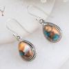 Oyster Copper Turquoise Gemstone Earring, 925 Sterling Silver Women Designer Earring, Dangle Earring, Earring For Her, Silver Earring