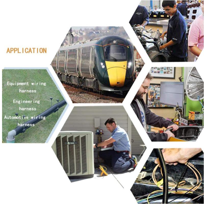 Гофрированная труба 1/3 метра, 7 мм-28 мм, авто гофрированная изоляционная трубка автомобильного кабеля, жгут проводов двигателя, аксессуары для защиты электрических проводов