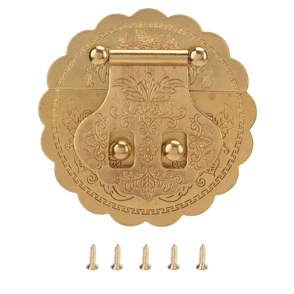 Латунная защелка-замок, ретро-дизайн, диаметр 8 см, металлическая защелка с защитой от ржавчины для шкафа, деревянной коробки