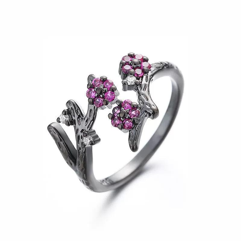 Silver-plated star halo daisy flower ring love ring light luxury fishtail temperament woman