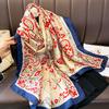 180*90 см роскошный брендовый женский летний шелковый шарф шаль дамская накидка мягкая женская европейская дизайнерская пляжная бандана фуляр кашне парео
