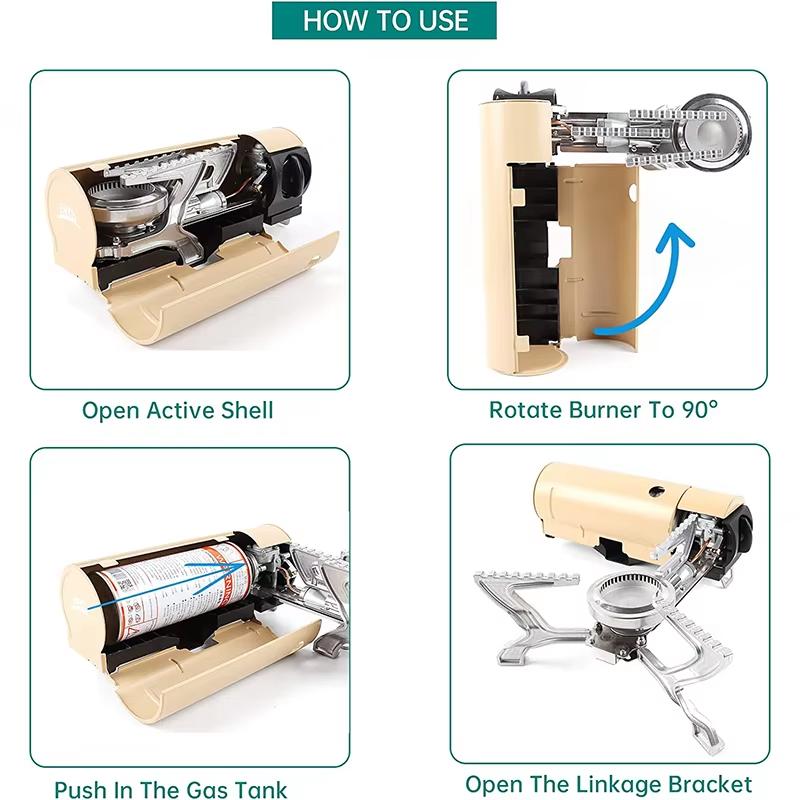 Portable Camping Stove 2600W Foldable Butane Camping Gas Stove with Carrying Bag Outdoor BBQ Picnic Gas Burner Stove JT473