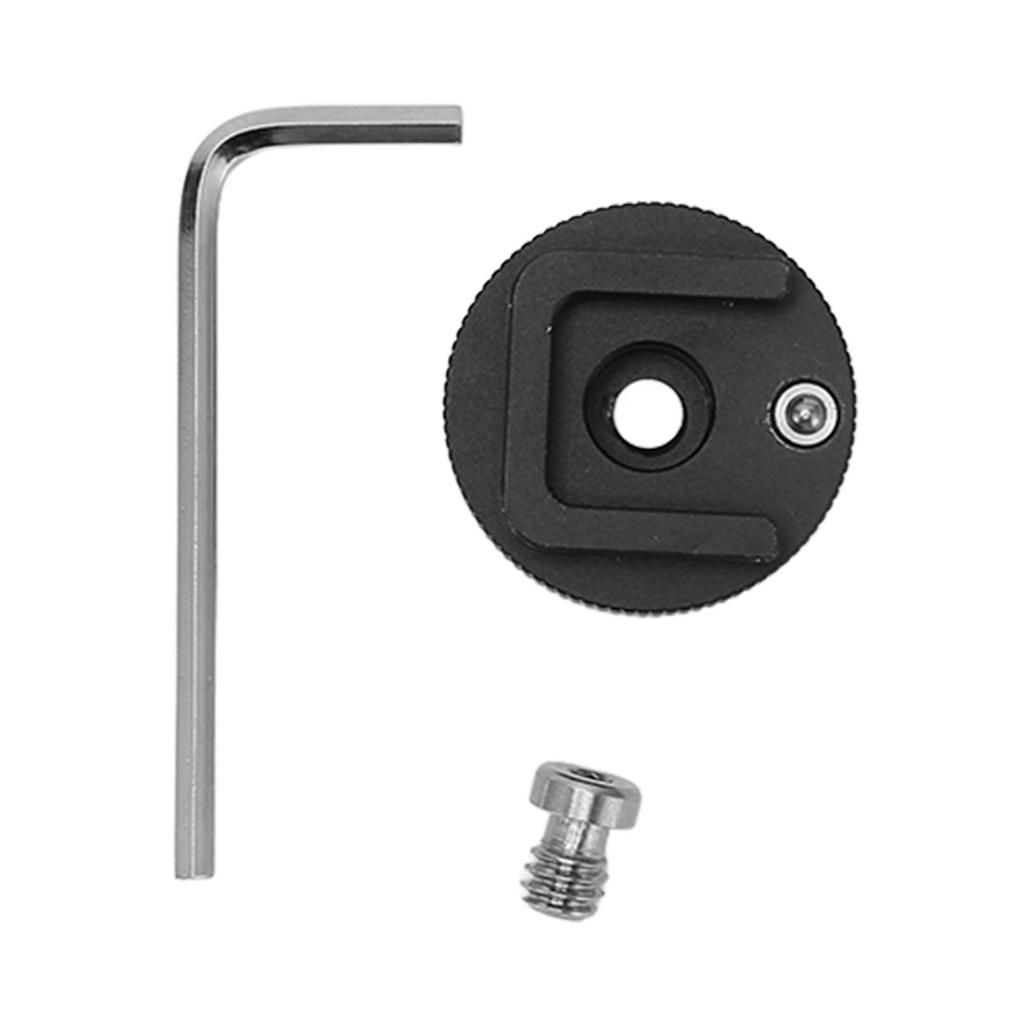 14in Cold Shoe Mount Adapter with Wrench Aluminum Alloy Anti Drop Cold Shoe Mount Adapter for