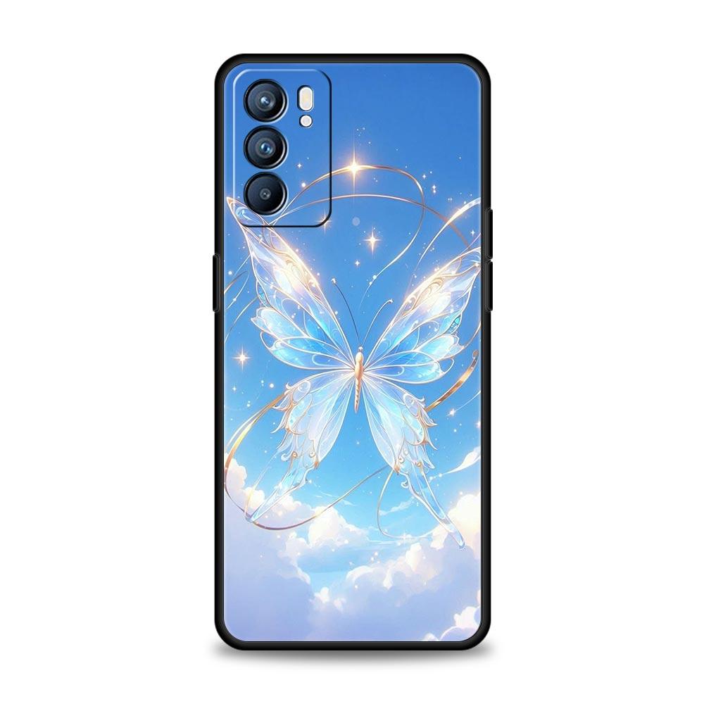 Чехол для телефона с дизайном бабочки для Oppo A17 A31 A54 A57 A78 A79 A98 Find X5 X6 Reno 6 7 8 10 11 12 13 F Pro 5G Мягкий ТПУ Чехол Capas