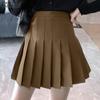 Women Pleated High Waist Plain Casual Short Skirts