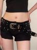 2026 New Black Fashion Retro Rivet Belt Women's Fashion Personality High-End with Jeans Belt Trend Style Women Belt