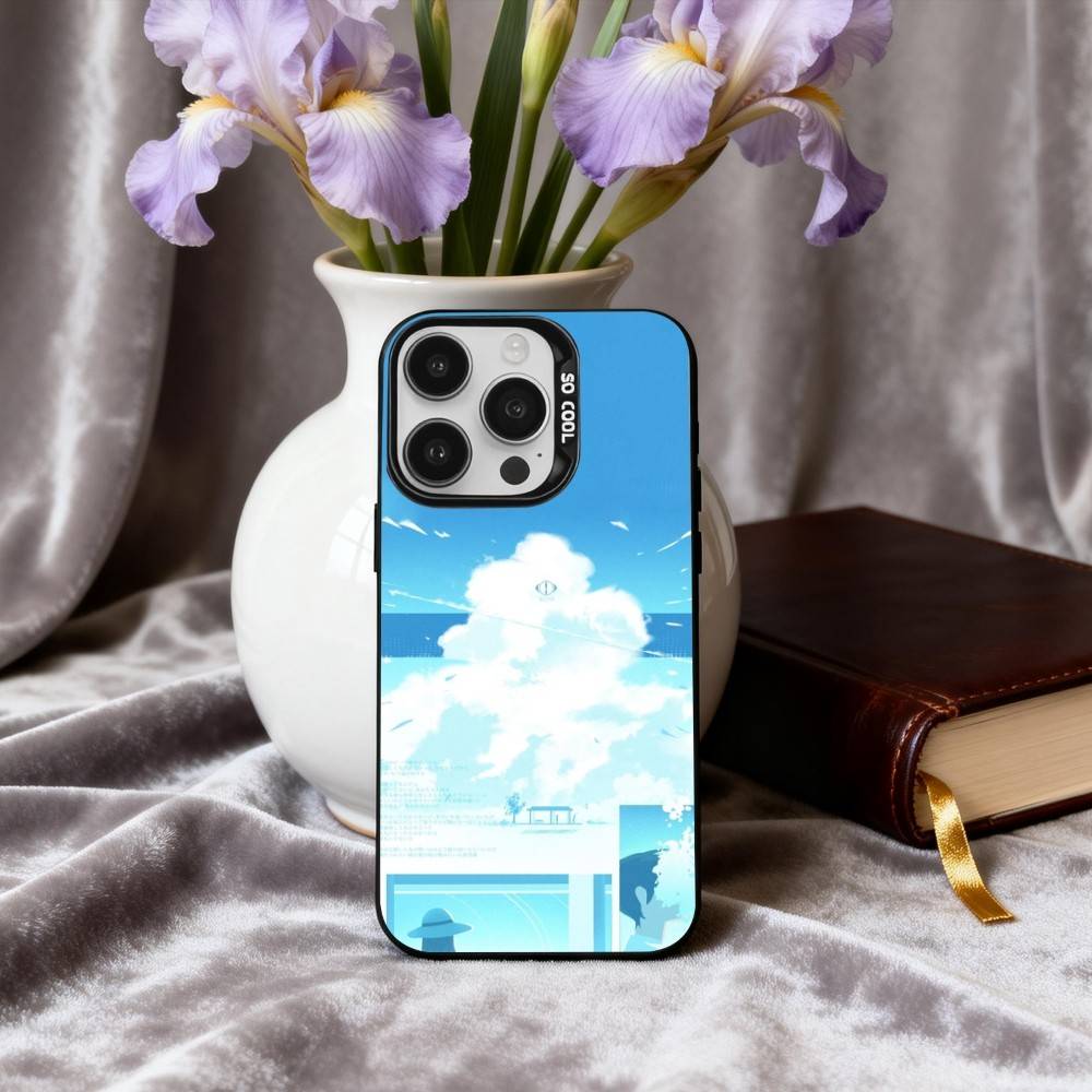 M-MUSIC Y-YorushikaS A-ART Phone Case For iPhone17,16,15,14,13,12,11 Plus,Pro Max Candy Silver Plated Inside Cover
