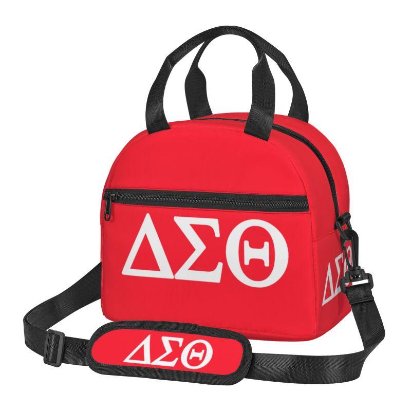 Delta Sigma Theta Sorority Insulated Lunch Bag Women Resuable Thermal Cooler Bento Tote Bag for Work Travel Picnic