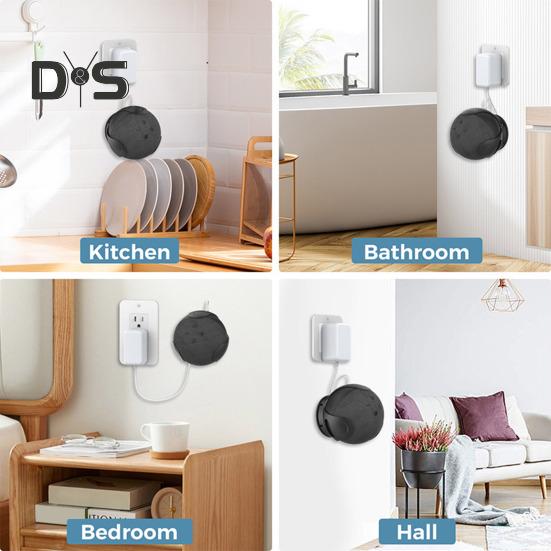 Настенный держатель для Echo Dot 4/5 поколения, кронштейн, экономящий место, с системой управления шнуром, регулировка угла наклона, кронштейн для динамика