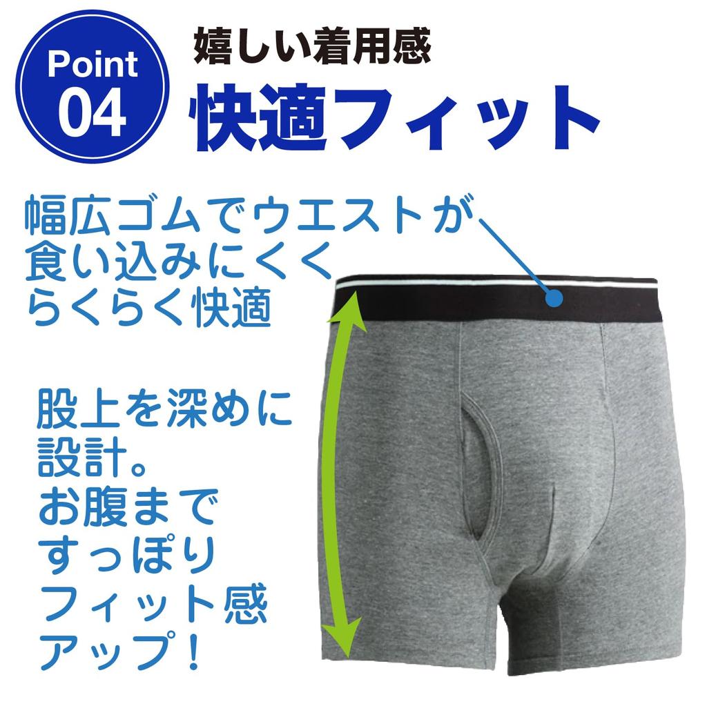 Недержание 2 Передние 15 куб. см Легкие Подходящие для и Антибактериальные и Серые и Темно-синие RYO... Мужские трусы, 4 шт., Цвета, С отверстием, Впитываемость,