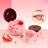 Strawberry Lip Mask with Brush Moisturizing Tinted Lip Balm Soft Smooth Lips Solid Lip Gloss Portable Lip Care Night Use Daily Use