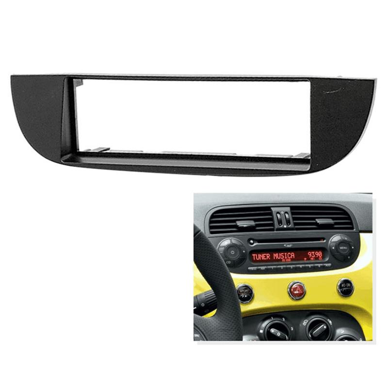 Efficientt-One Din Car Dvd/Cd Radio Stereo Fascia Panel Frame Adapter Dash Kit For Fiat (500) 2007-2015 Cd Trim Install Frame Ki